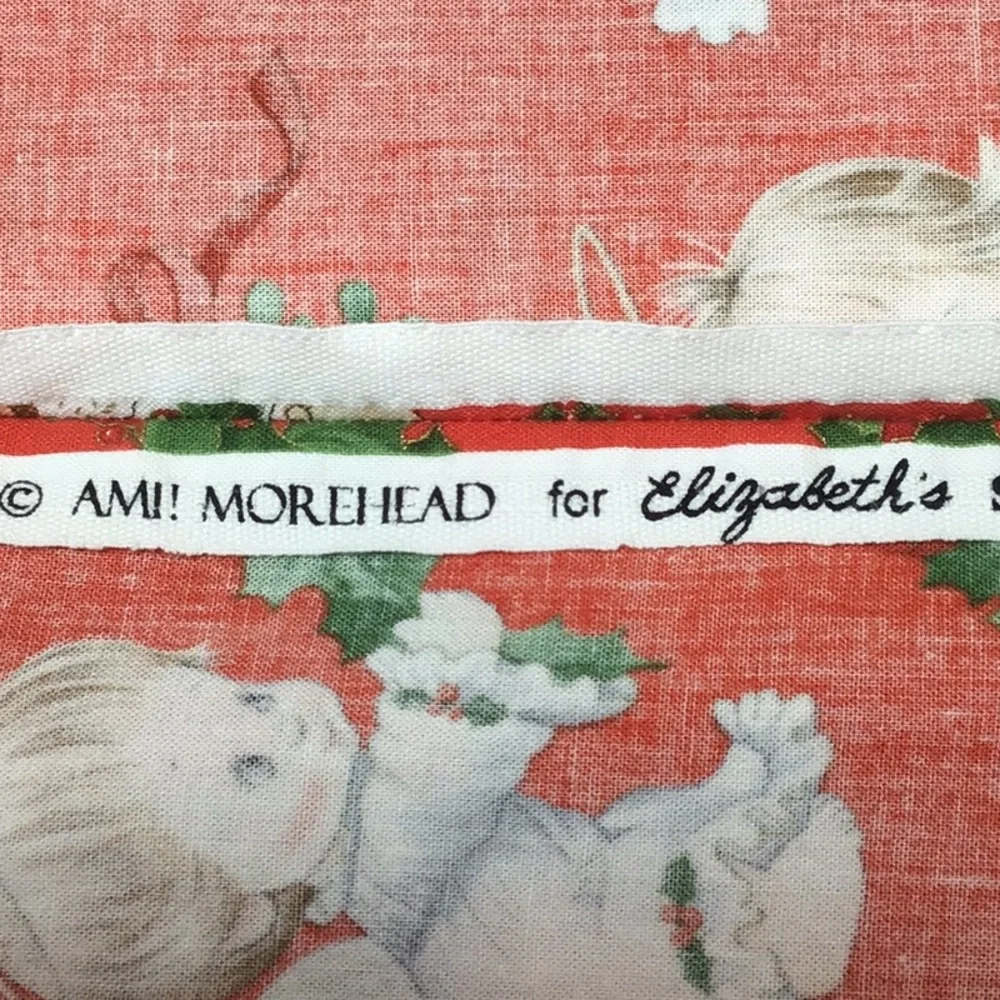 Vintage Elizabeth’s Studio Red Green White Handmade Holiday Pillowcase